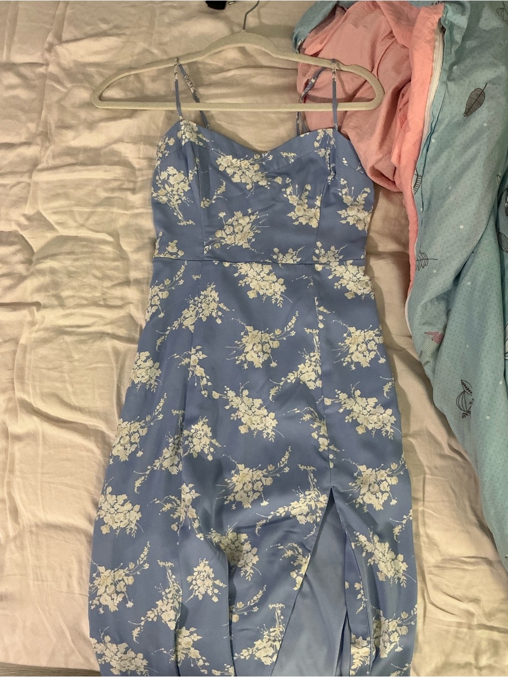 Abercrombie & Fitch Blue Floral Midi Dress